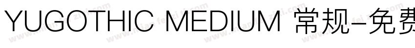 YUGOTHIC MEDIUM 常规字体转换